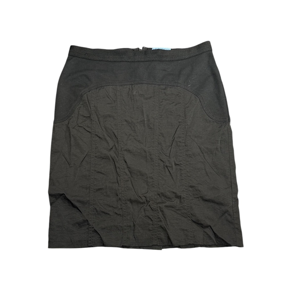 Simply Vera Vera Wang Black Mixed Media Mini Skirt‎ with Pockets Womens Size 6